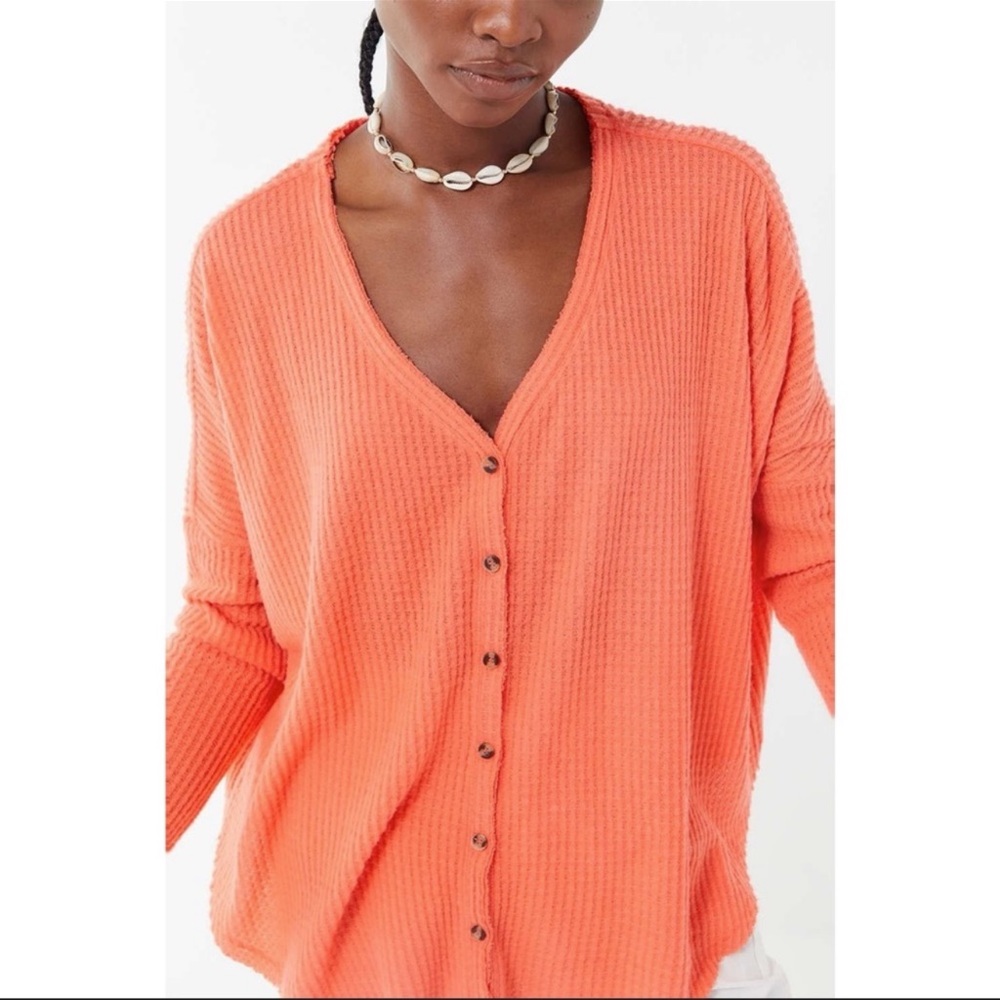 urban outfitters jojo oversized thermal cardigan